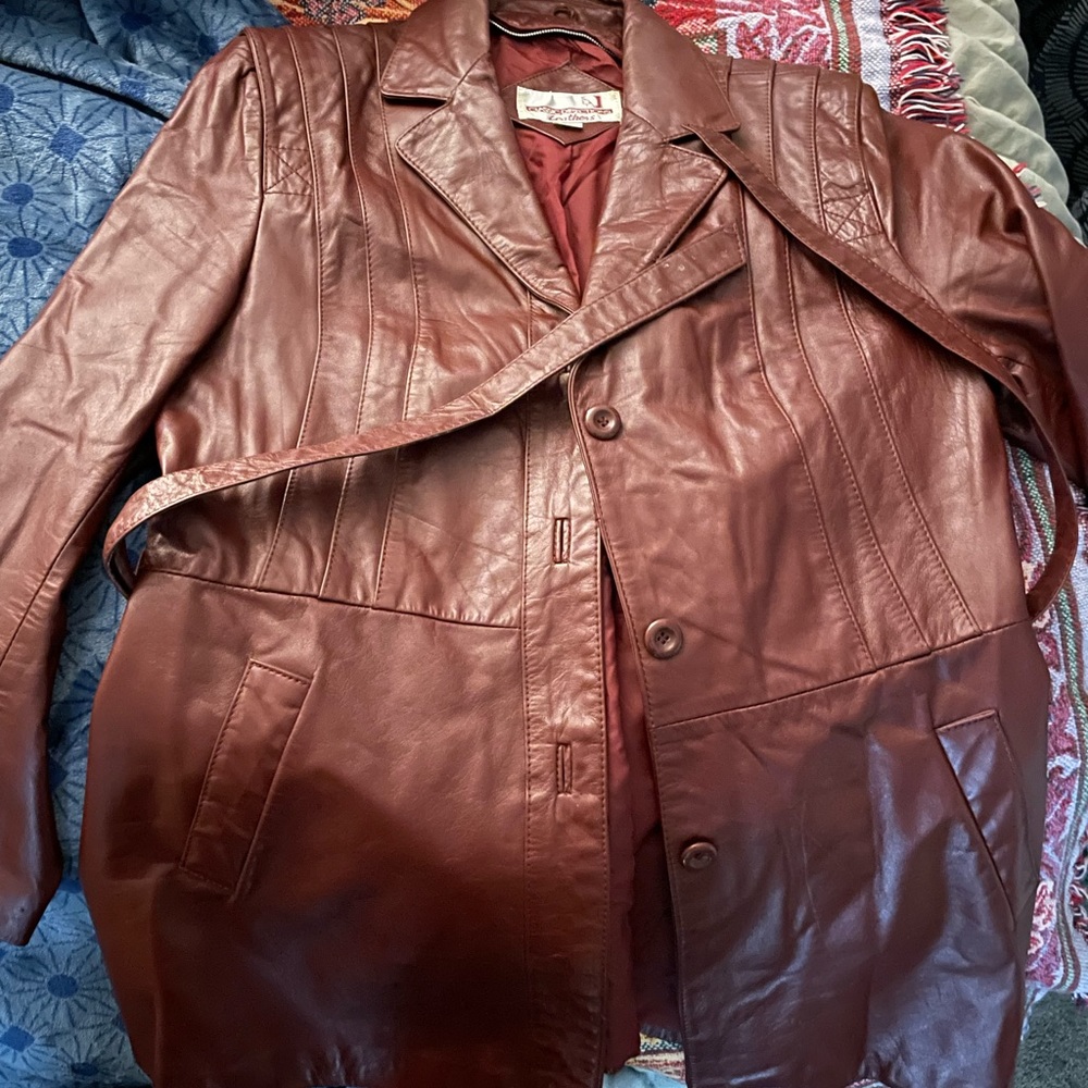 Vintage Red Leather Jacket